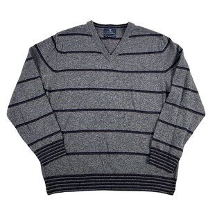 Marks & Spencer Blue Harbour Sweater Mens Small Luxury 100% Merino Wool Grey